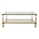 Hollywood Regency coffee table in Plexiglass and brass – 1970 design