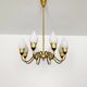 Danish Brass Chandelier by Fog and Morup
