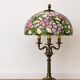 Arts & Crafts table lamp in leaded stained glass, 20th century.
