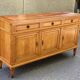 Louis XVI solid oak sideboard with 3 doors and 3 drawers, 175 cm