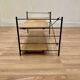 Étagère modulable métal et bois design 1960.