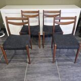 Set of 4 Scandinavian chairs, 1970s
