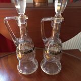 Service à liqueur en cristal émaillé 10 pièces