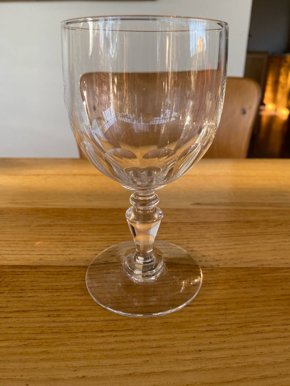 Set of 6 large Baccarat crystal wine glasses, balloon model