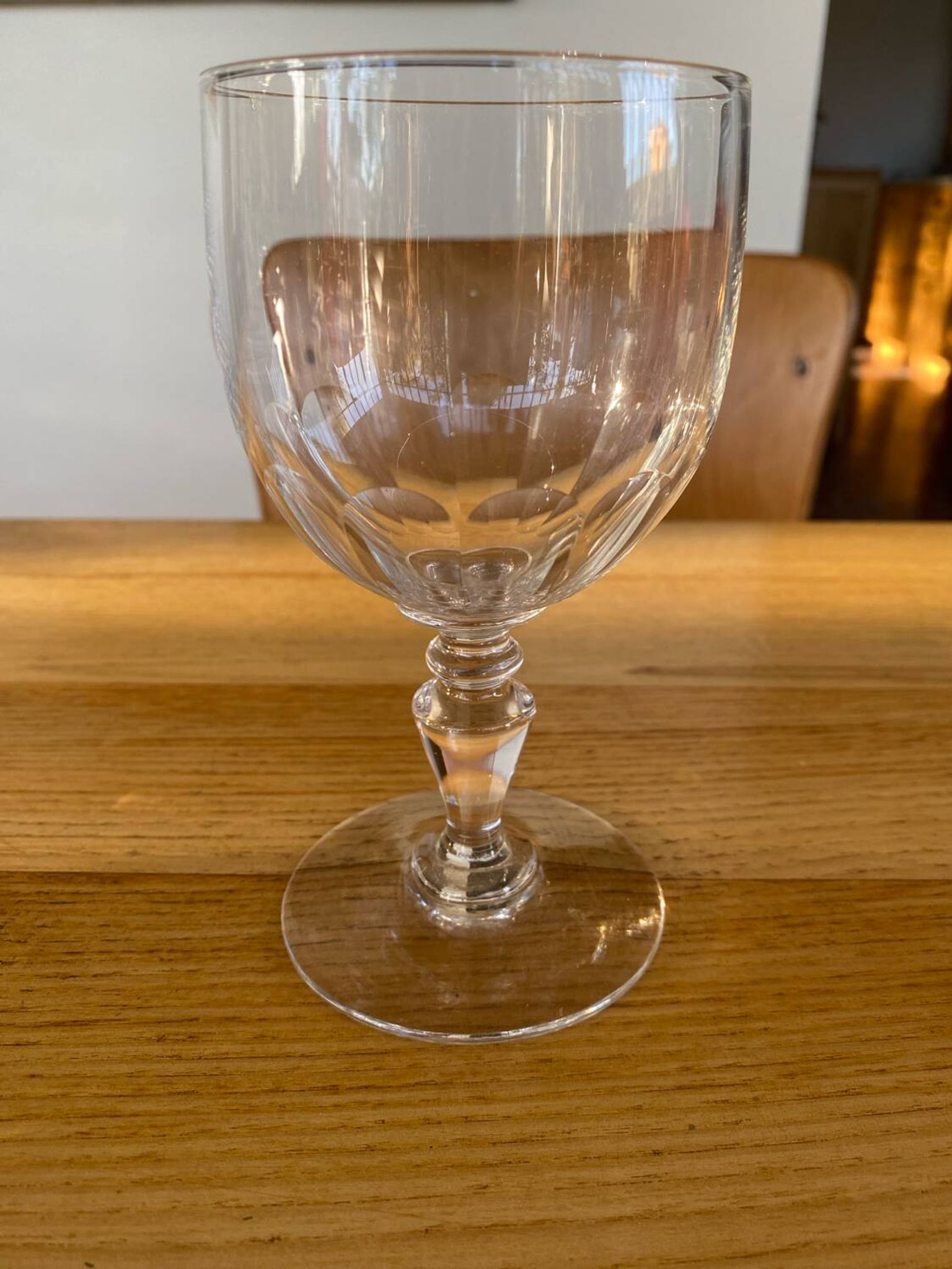 Set of 6 large Baccarat crystal wine glasses, balloon model
