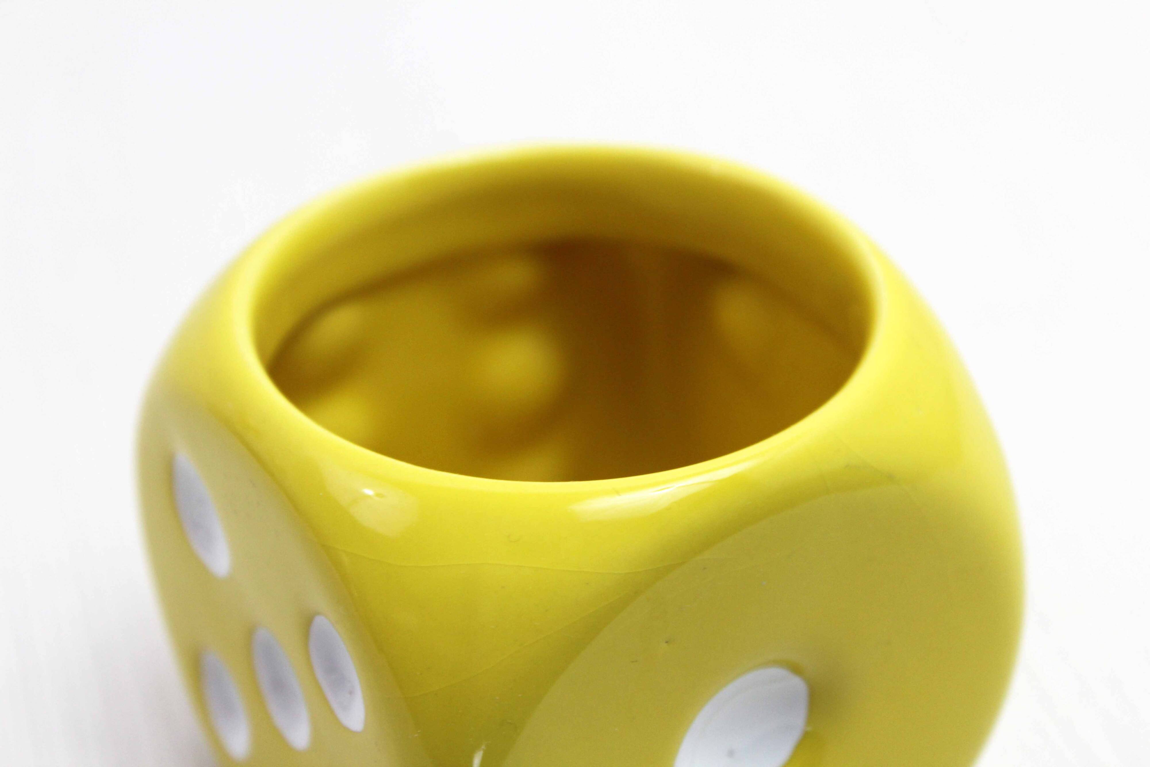 Dice Shaped Ceramic Pot