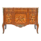 Transitional style commode in marquetry