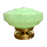 Vintage globe-laying lamp in clichy glass