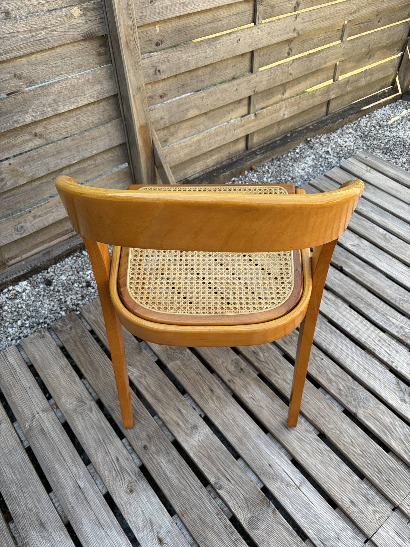 Set of 6 caned chairs by Baumann, gondola model.