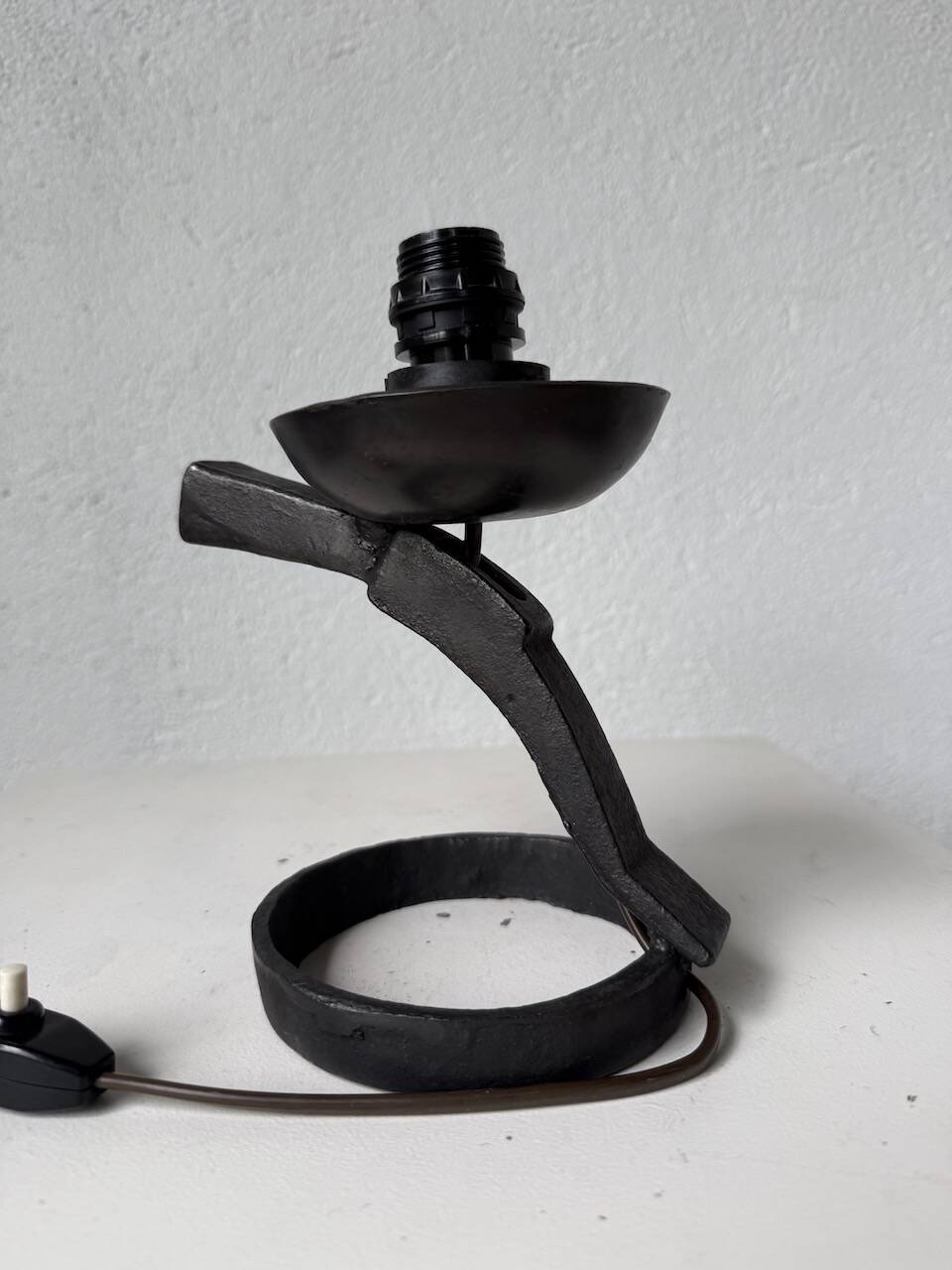 Brutalist metal lamp from the 50s