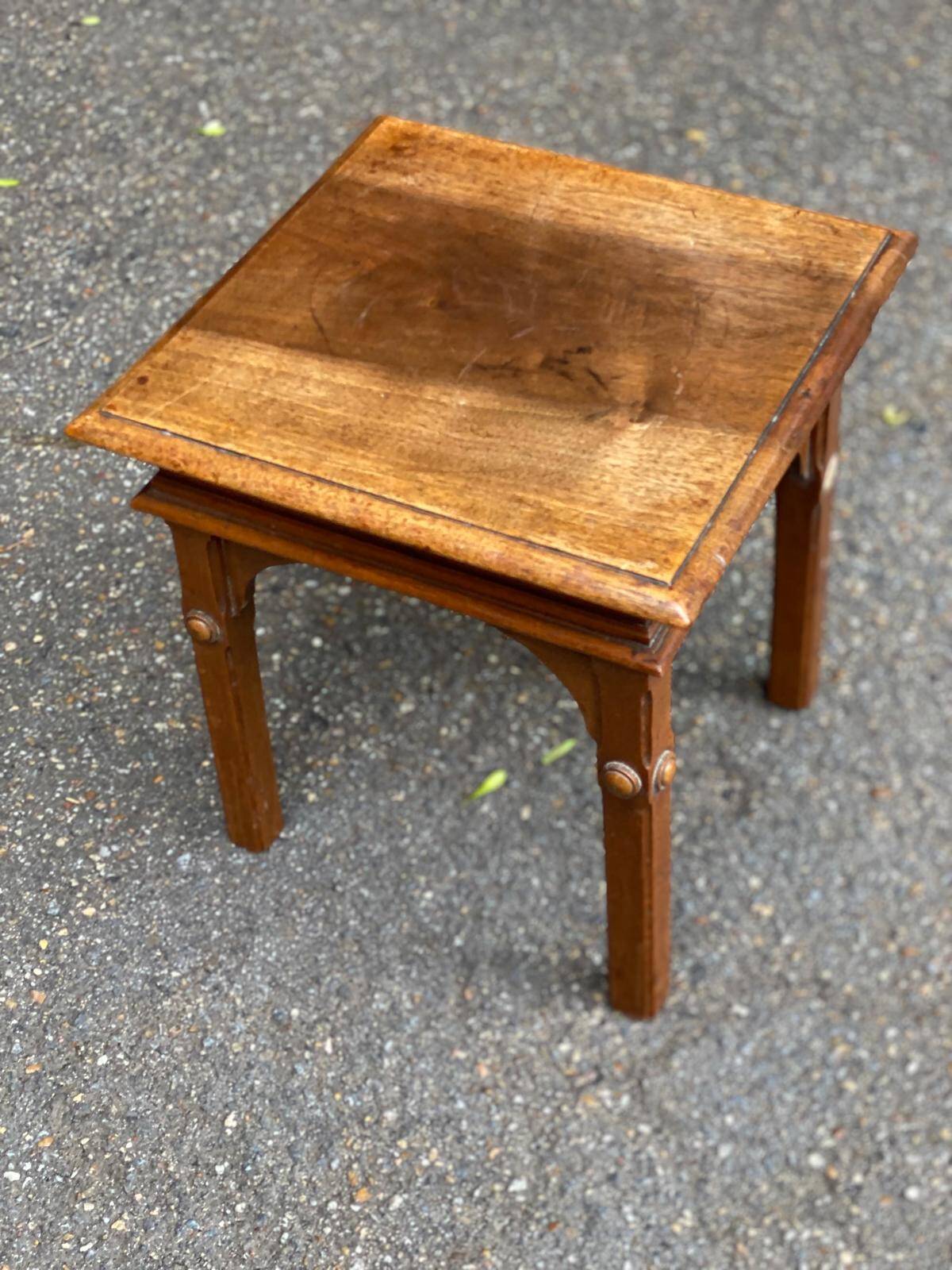 Vintage walnut coffee table side table.