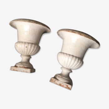 Pair of Medicis cast iron vases 19th