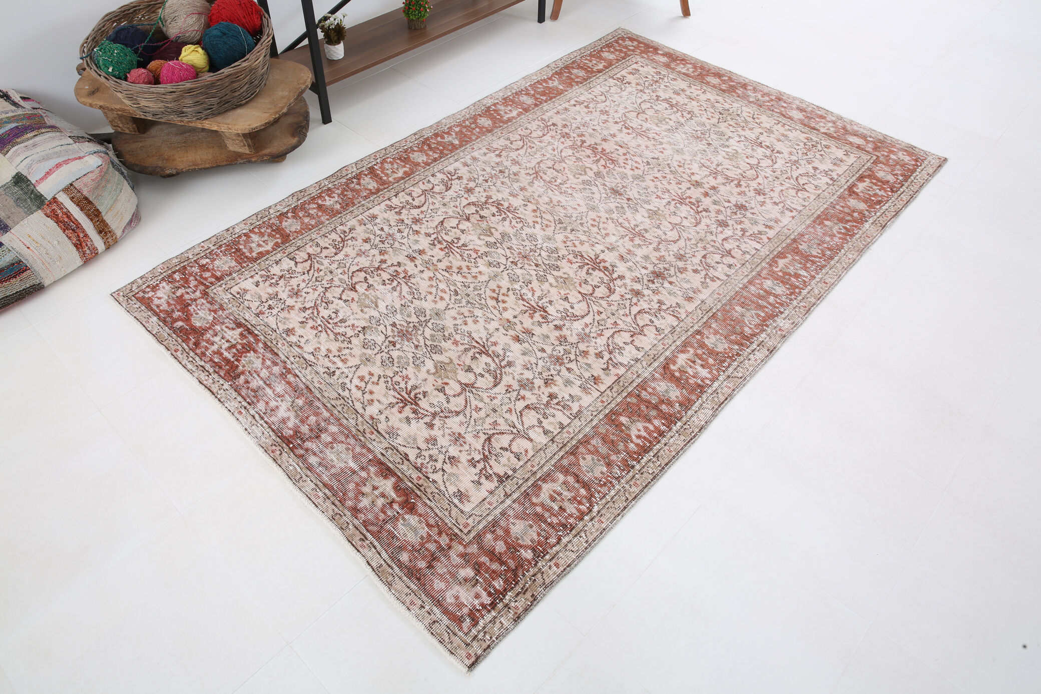 5x8 Faded Beige Turkish Rug