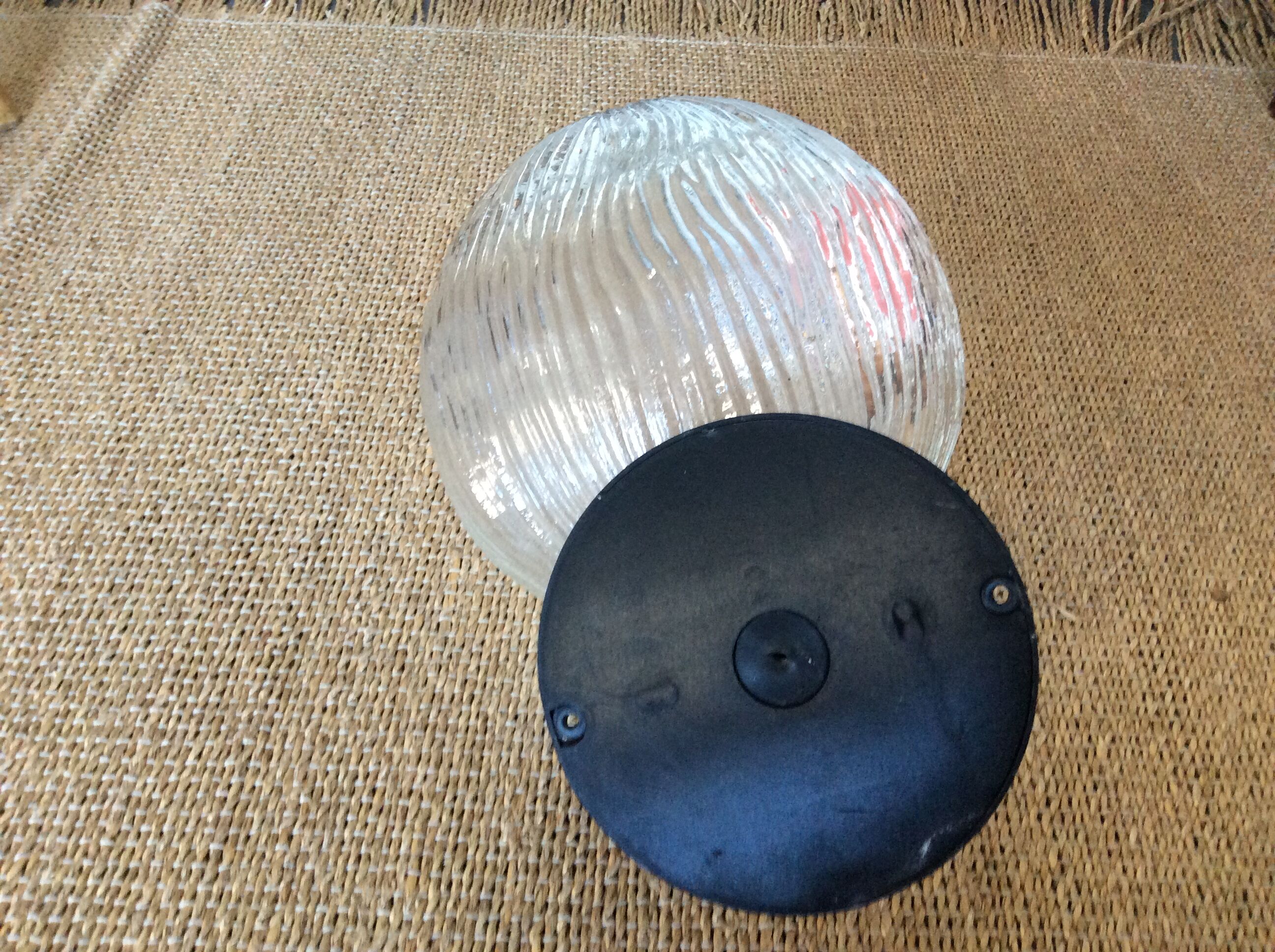 Glass ball globe wall lamp