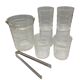Whisky service 6 glasses, matching ice bucket and tongs, vintage 1970/80