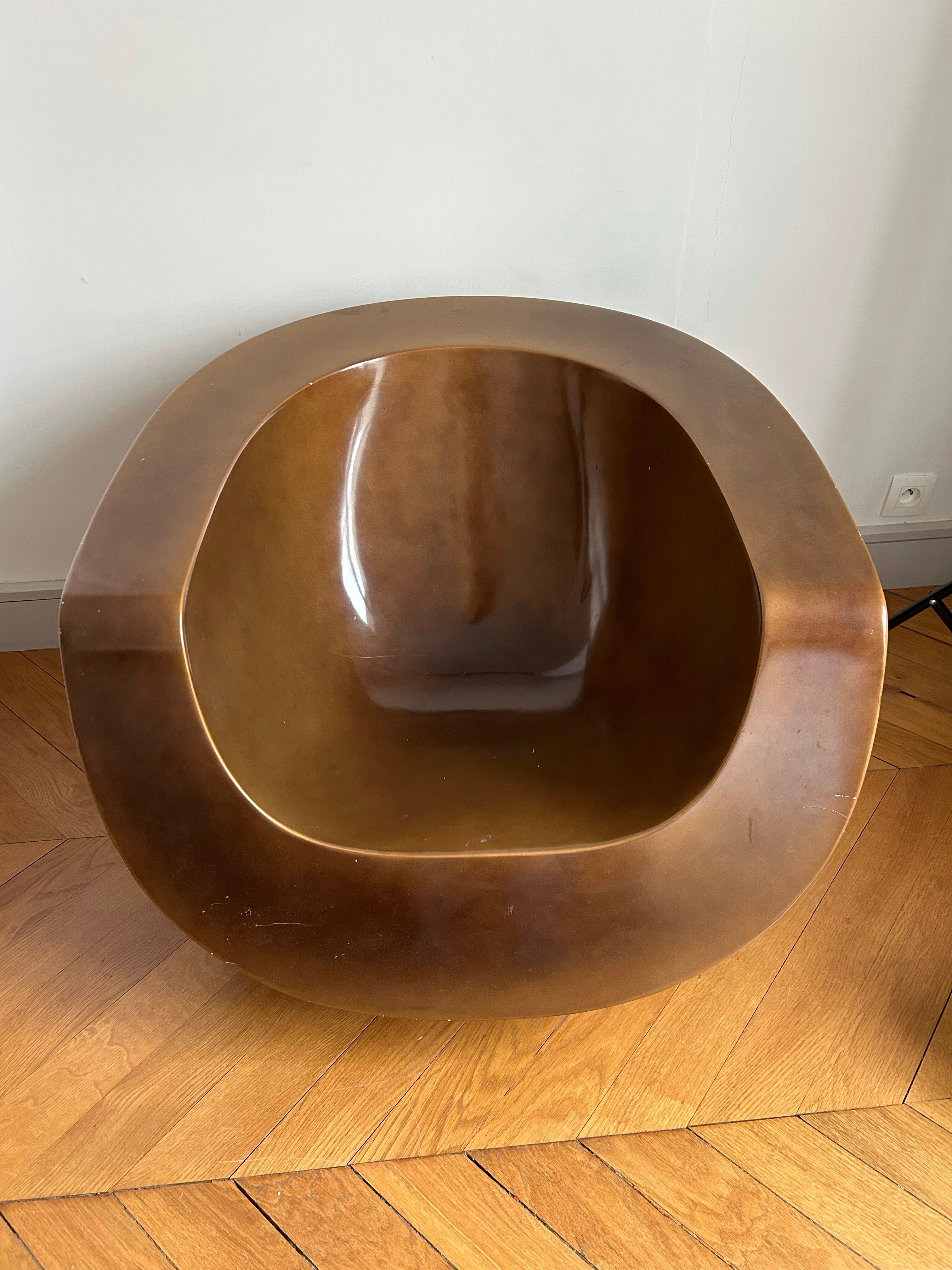 Retro fiberglass armchair