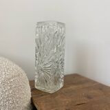 Vintage rectangular glass vase
