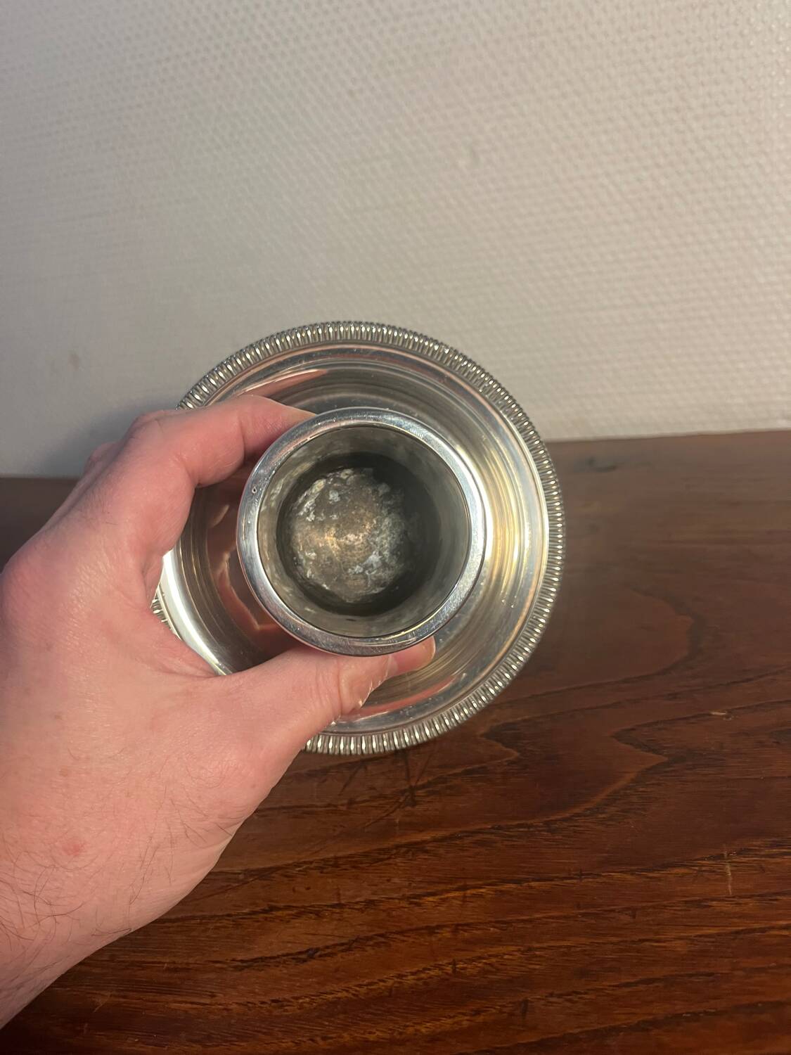 Silver-plated table candlestick