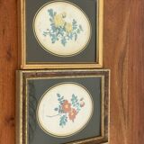 Duo of small Redouté engraved frames