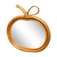Miroir rotin pomme vintage