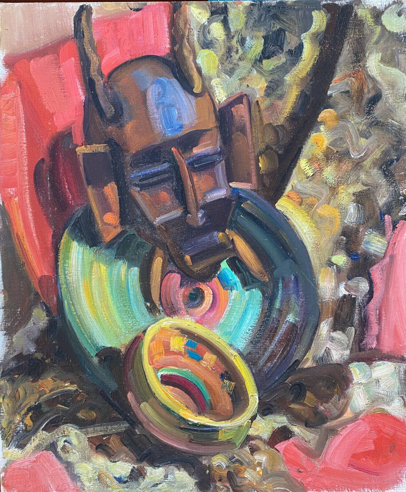 Hst/p painting "africanist still life" germaine claudot (1903-1996) l'atelier