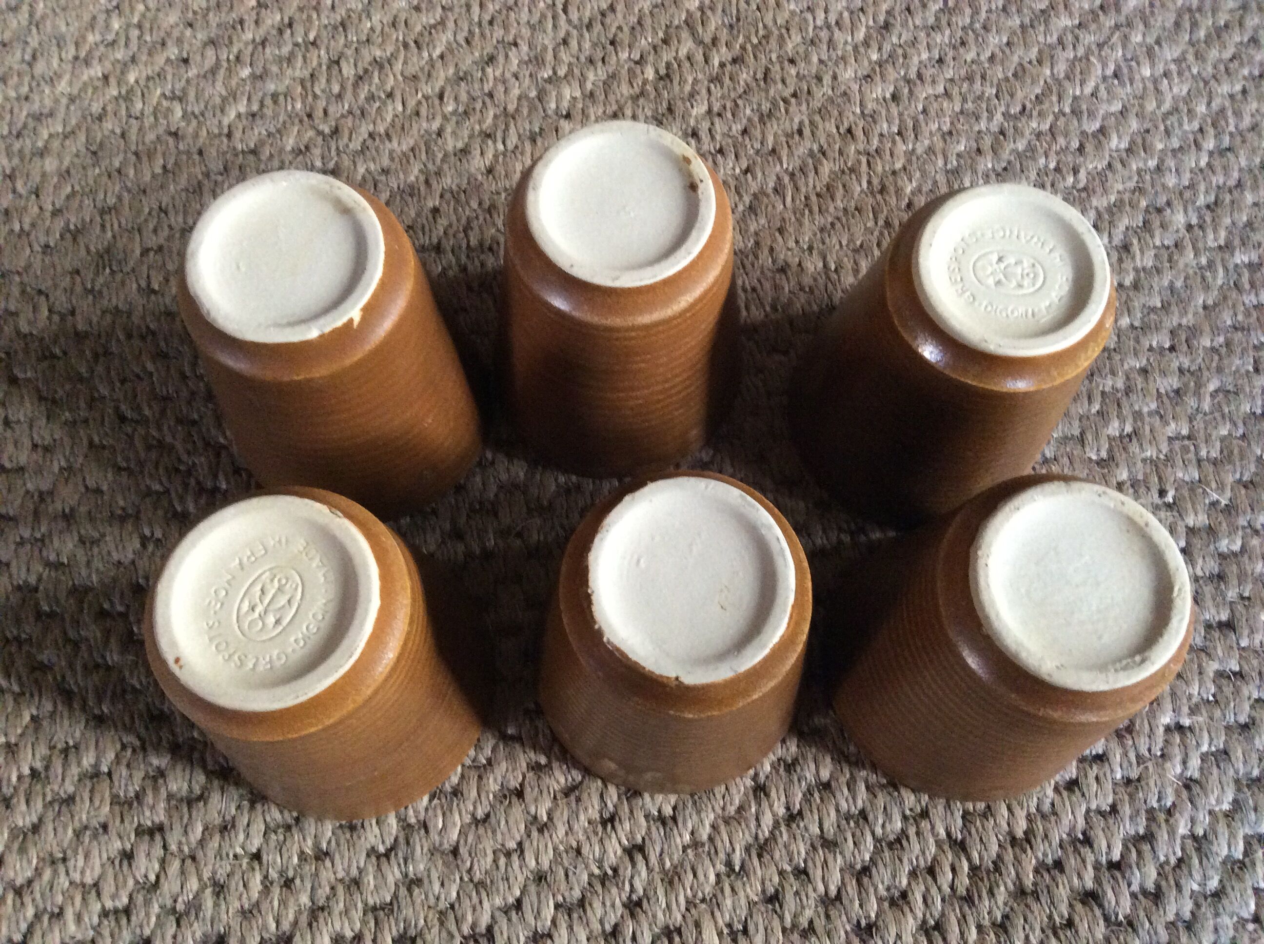Série de 6 tasses en grès