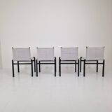 Set of 4 "Mastro" Dining Chairs by Afra & Tobia Scarpa for Molteni, Italy 1980's