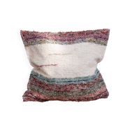 Hand-woven handmade cushion cover made from recycled cotton