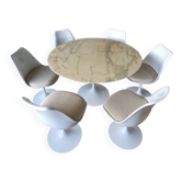 Tulip table and chair set Knoll