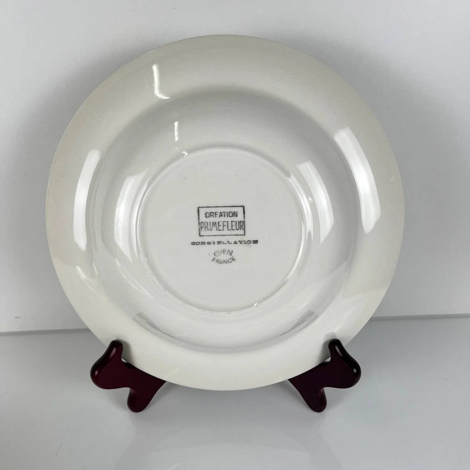Set of 6 deep plates GIEN, Primefleur creation, "Constellation" model, 1950.