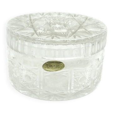 Bonbonniere, Art Nouveau style, pressed glass, Czechoslovakia, 1950s