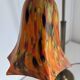 Vintage 1900 Clichy glass paste lamp, brass workshop desk - 60 cm