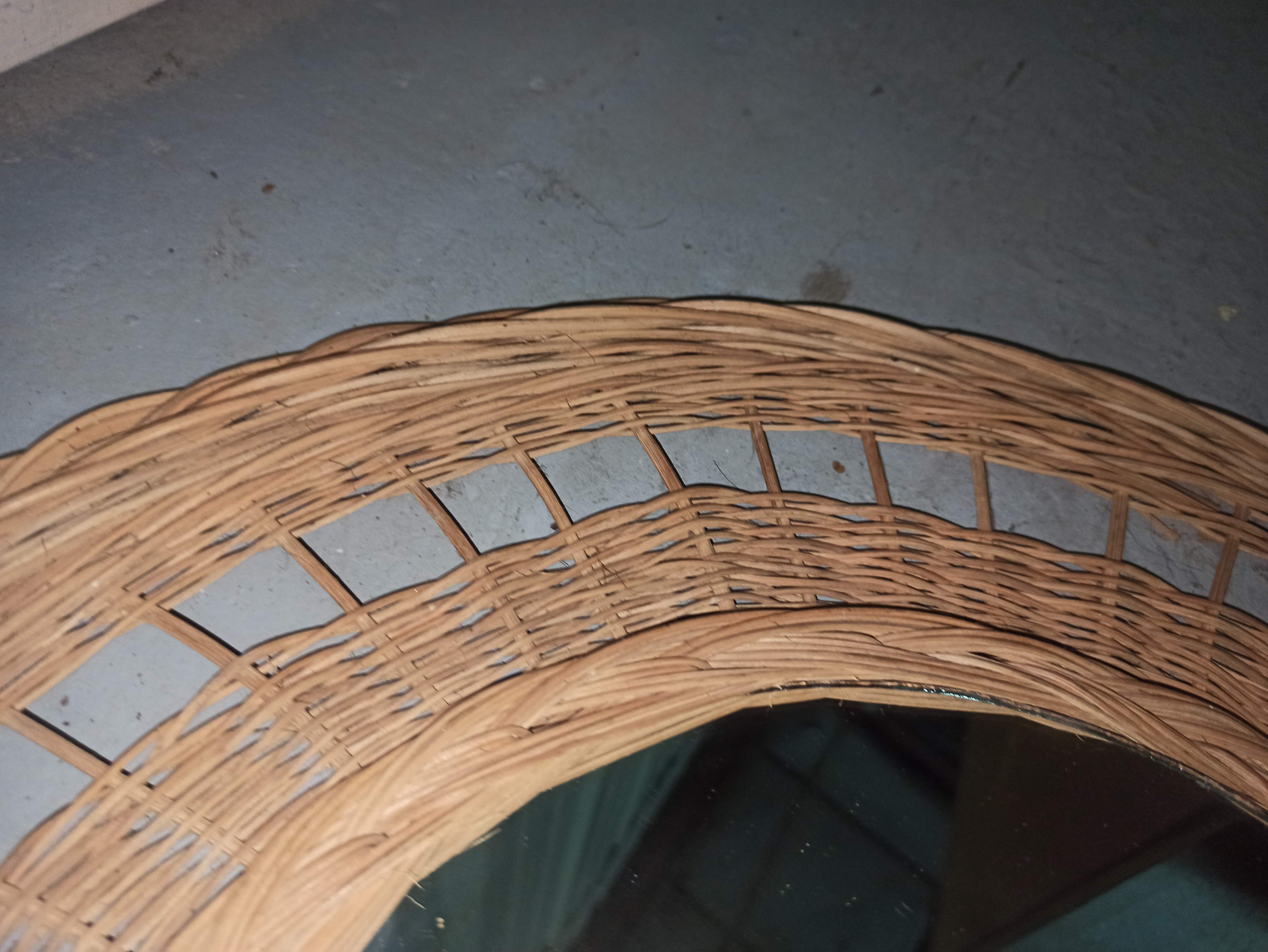 Rattan mirror