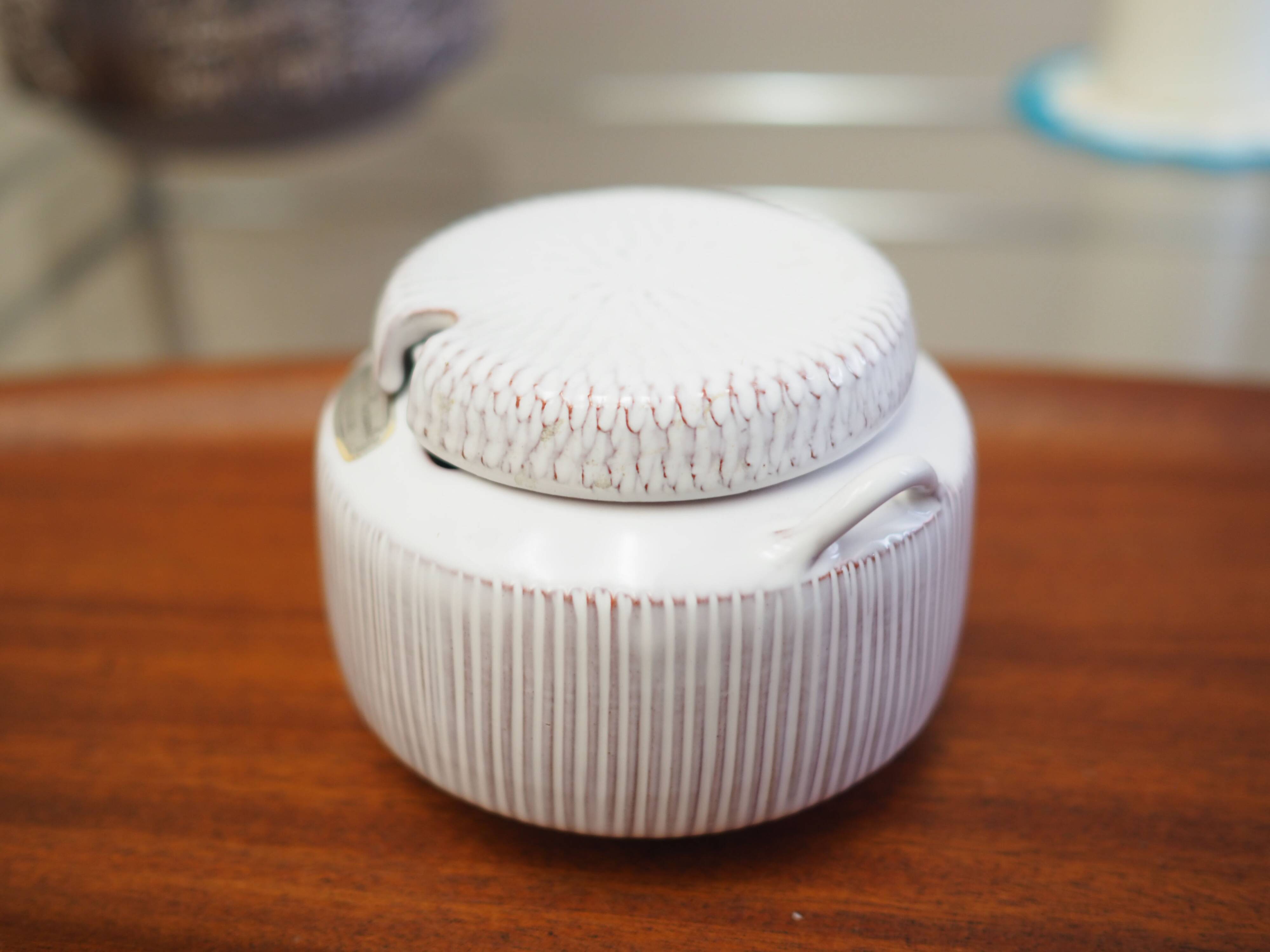 Ceramic sugar bowl, 1970s, Danish design, manufacture: Løvemose Keramik