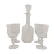 Set of 4 glasses and 1 carafe model Mirabeau early twentieth century