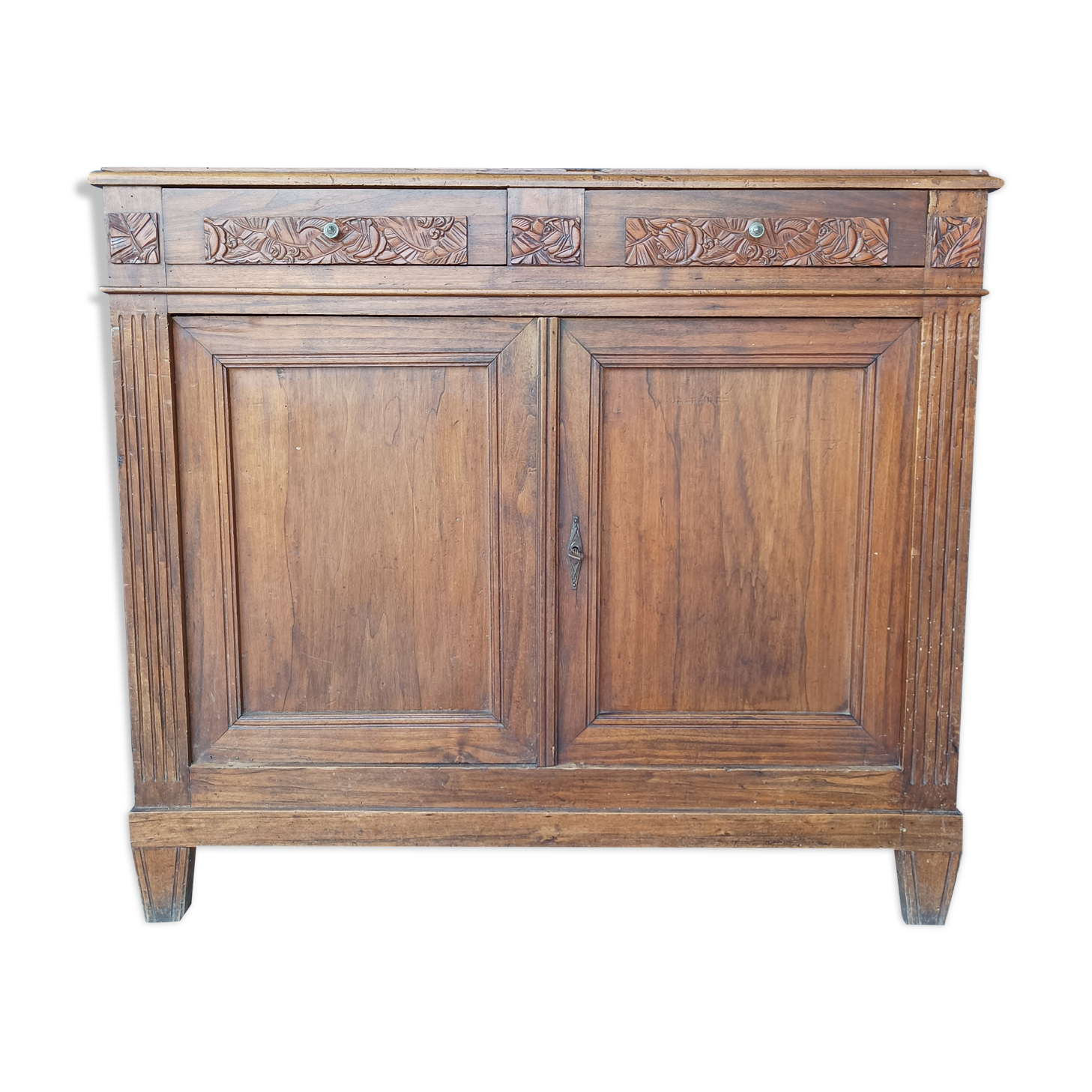 Low art deco walnut sideboard