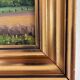 Vintage original cottage landscape oil painting