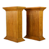Pair of rattan pedestals 60s