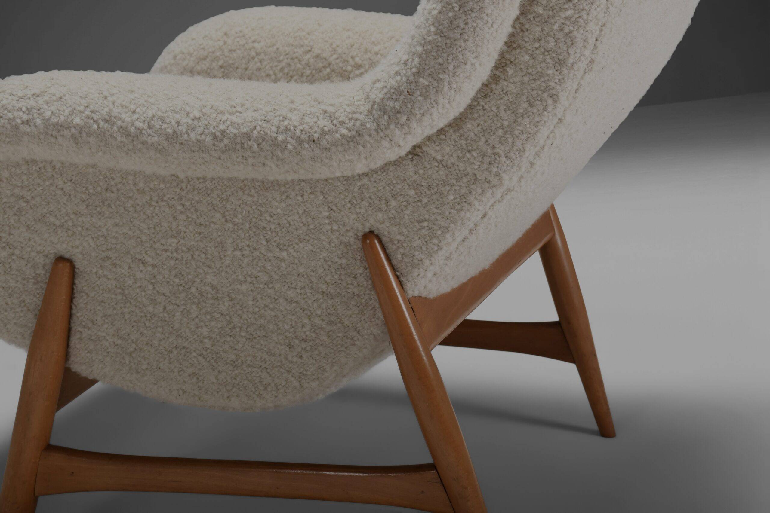 Rare lounge chair by Bengt Ruda for Artifort in wool fabric, Holland 1960s