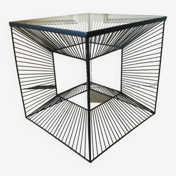 Table console cubique fil d’acier