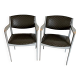 Pair of gray Scandinavian style armchairs