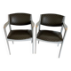 Paire de fauteuils gris style scandinave