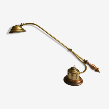 Old brass articulated lamp