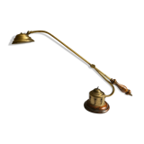 Old brass articulated lamp
