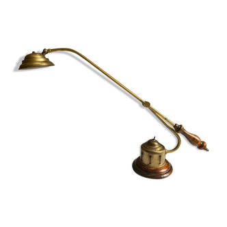 Old brass articulated lamp