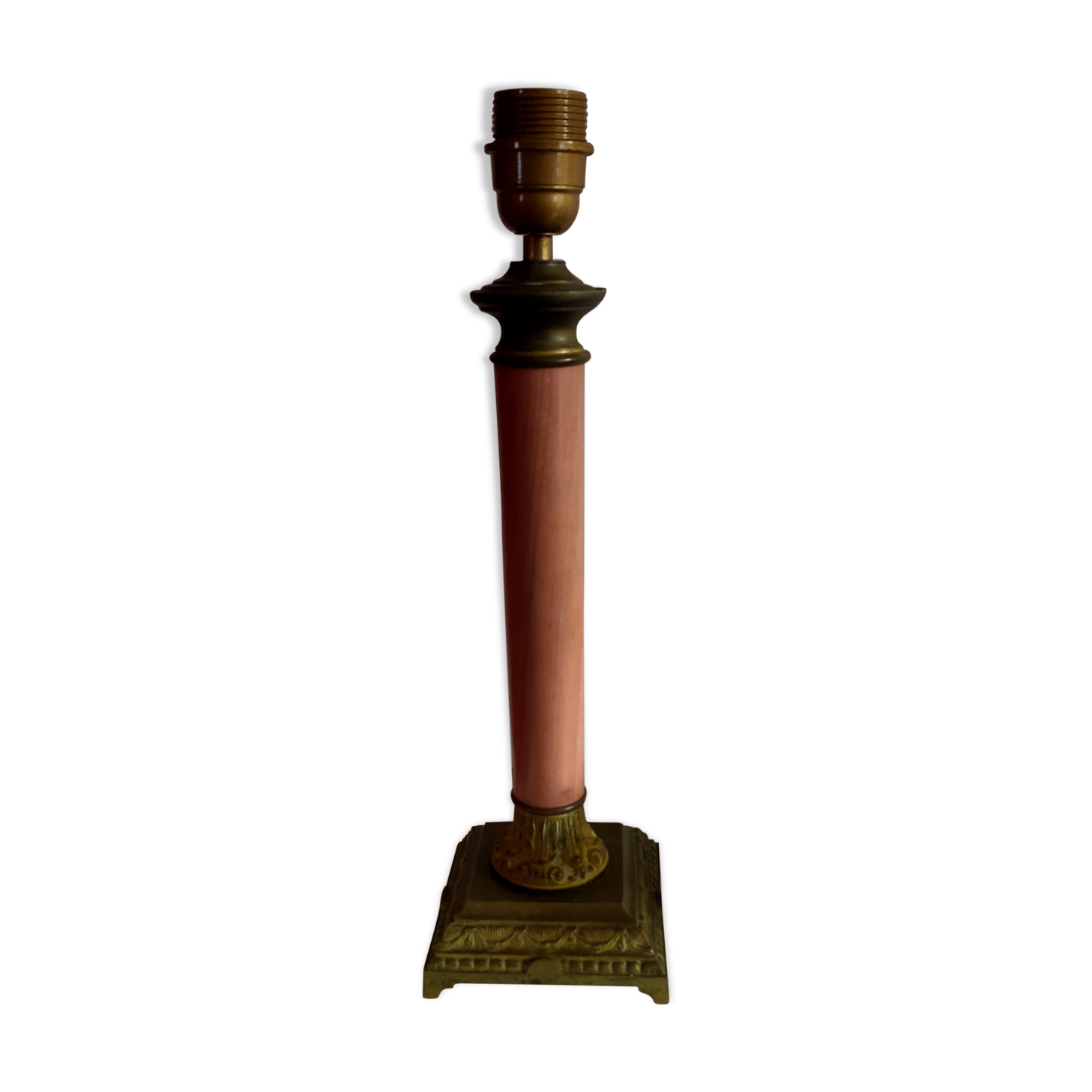 Lampe classique avec marbre rose