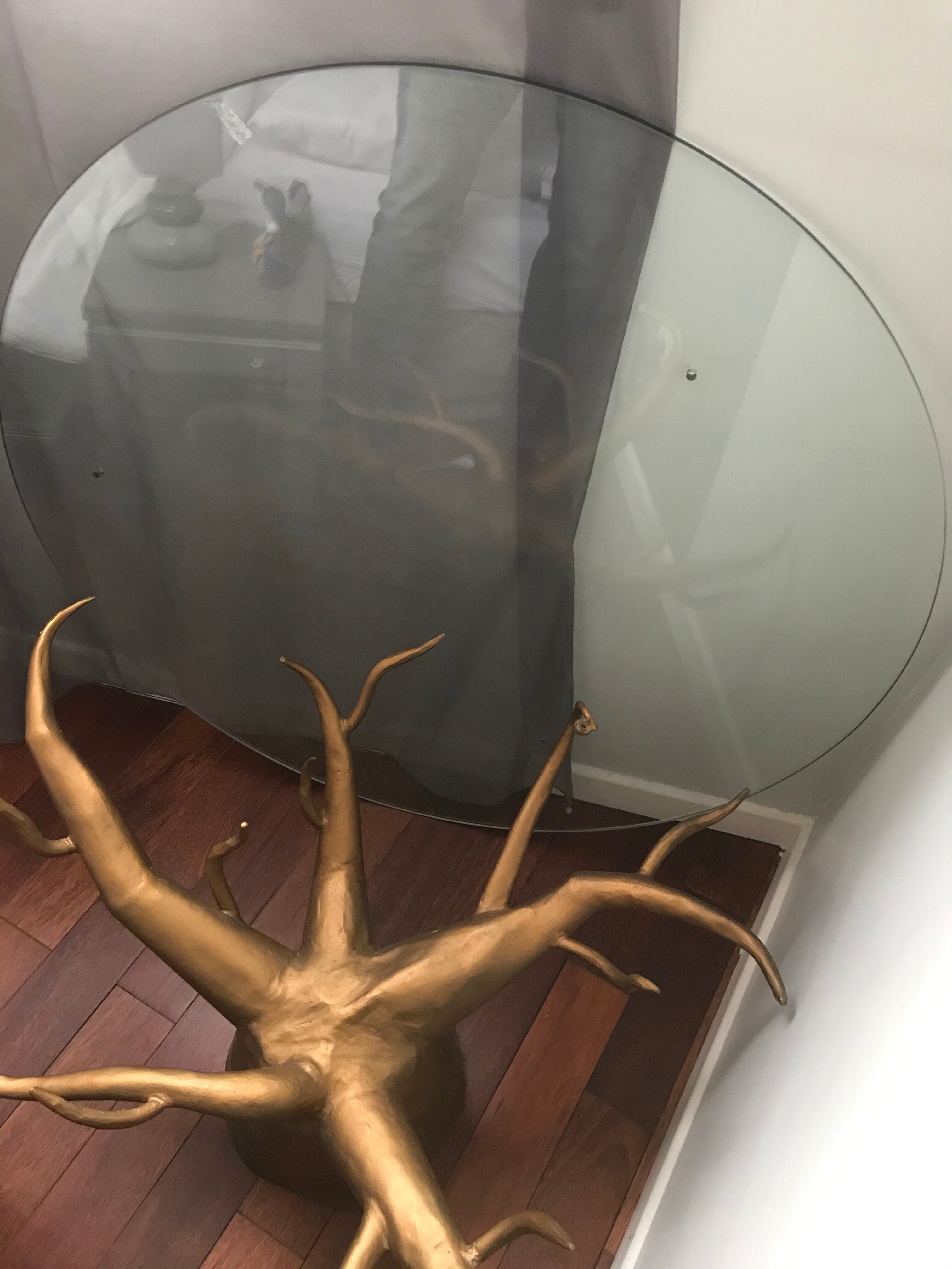 Coffee table glass foot baobab