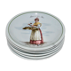 Set of 6 dessert plates "Métiers Vieux Paris"