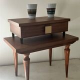 Vintage bedside table, spindle legs