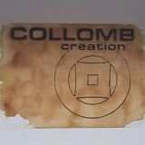 Round table in white formica, retractable, vintage, Collomb creation, 70s